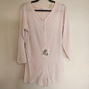 Pink Victoria's Secret Long-Sleeved Sleep Romper